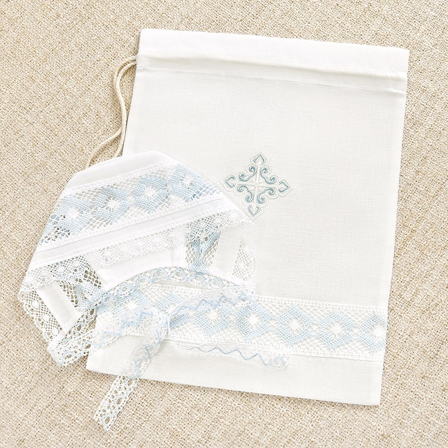 Крестильный набор для мальчика "Александр" с полотенцем фото 9