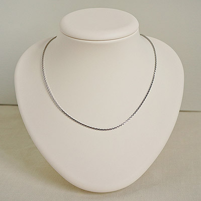 Цепь Граненый лисий хвост 3345 из родированного серебра