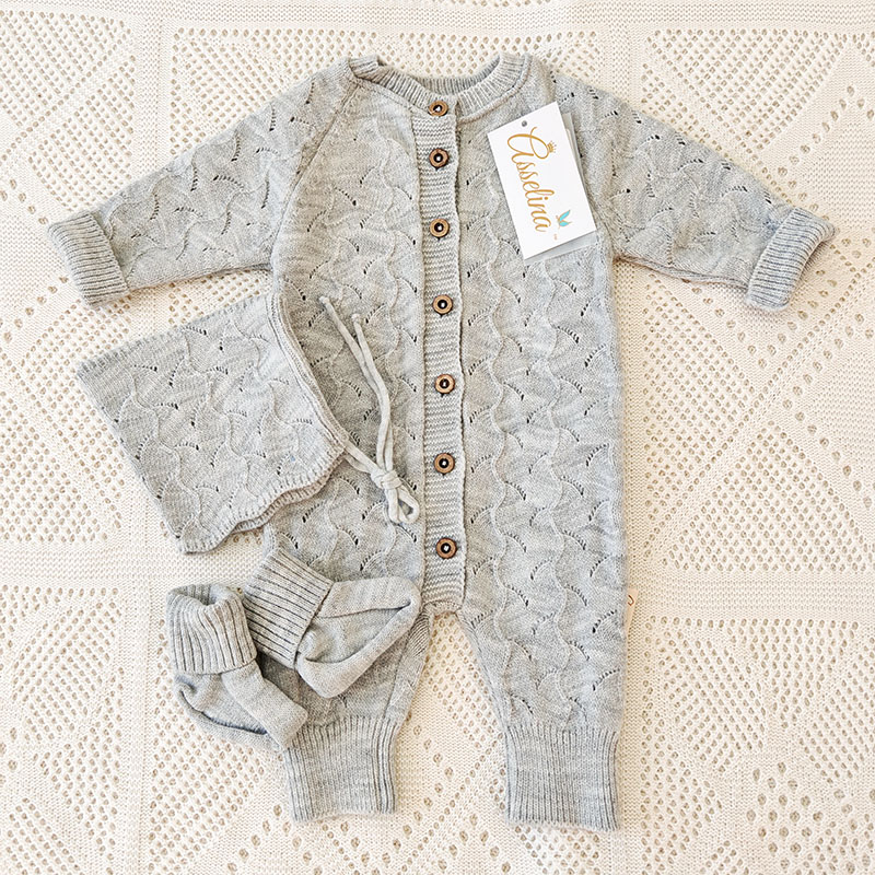 Комплект  "Нила" на выписку, серый фото 1