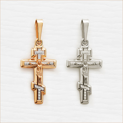 Золотой крестик 12141АКВ фото 1