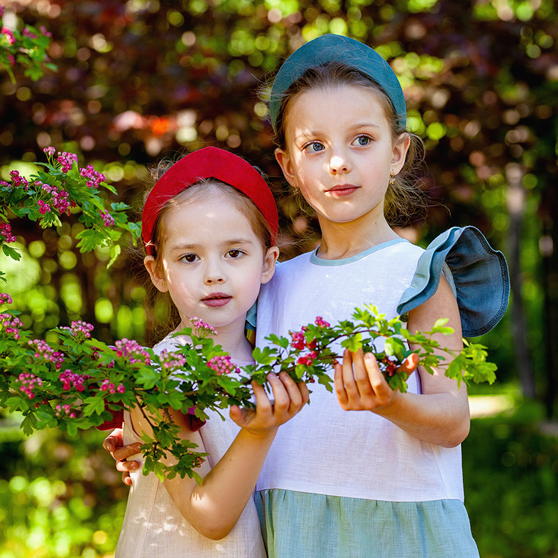 Льняной сарафан Кокетка вишнево-розовый фото 8