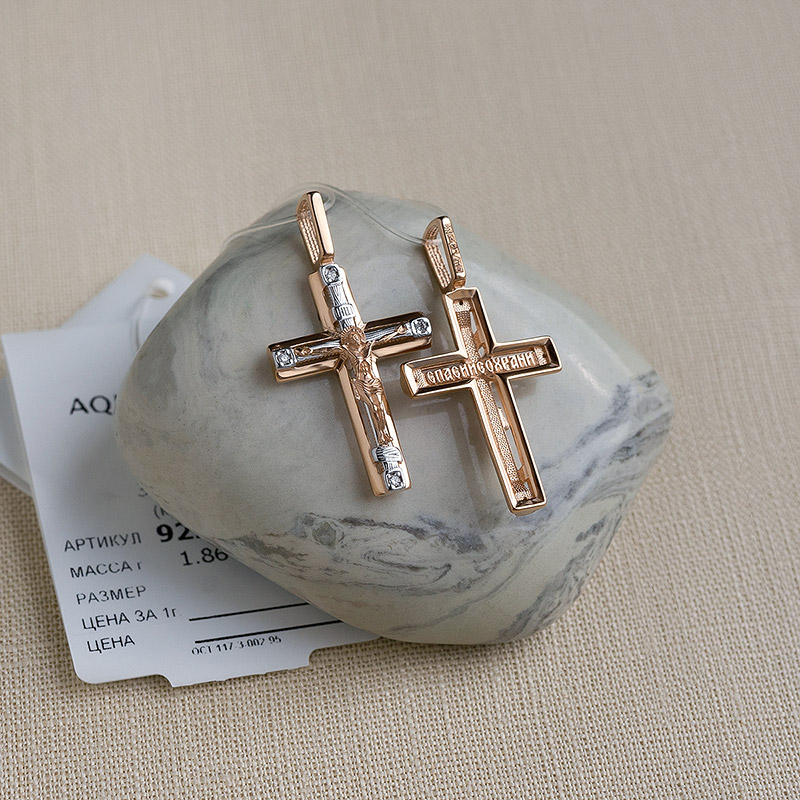 Золотой крестик 922795АКВ фото 3