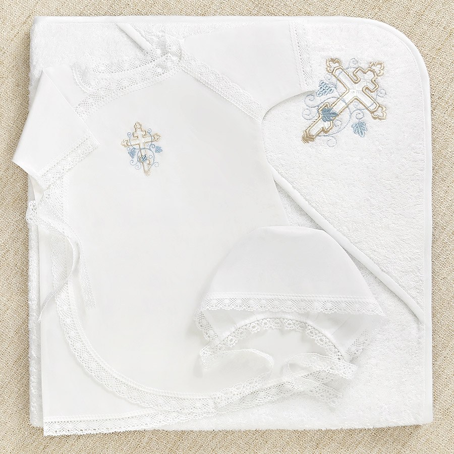 Крестильный набор для мальчика "Иван" с полотенцем фото 3