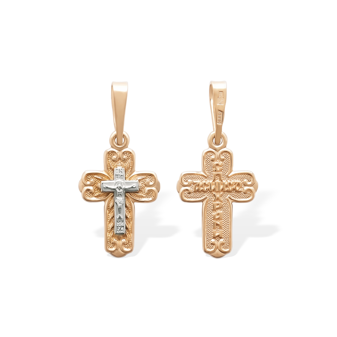 Золотой крестик 12030АКВ фото 1