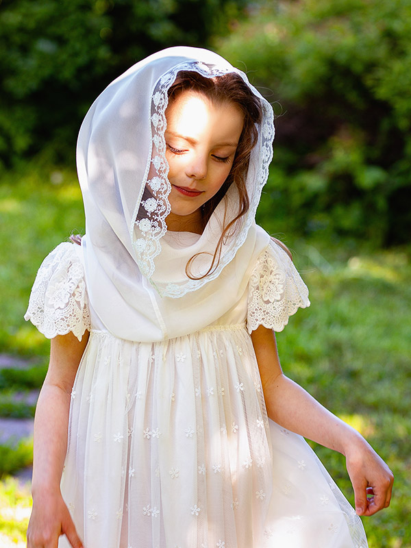 Церковный снуд для девочки "Тиффани" фото 4