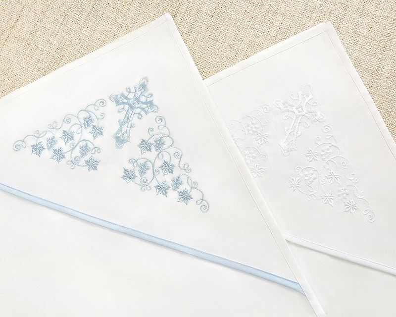 Пеленка для крещения с капюшоном "Листики" фото 3