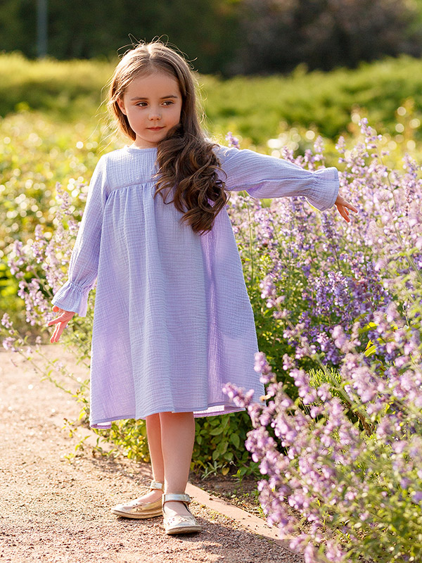 Платье Дымка сиреневое муслин фото 1