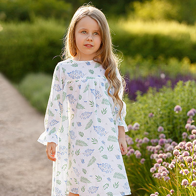Платье Веточки голубика муслин - миниатюра фотографии товара в каталоге ЛиноБамбино