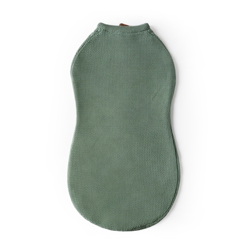 Вязаный кокон для новорожденного Loom оливковый фото 3