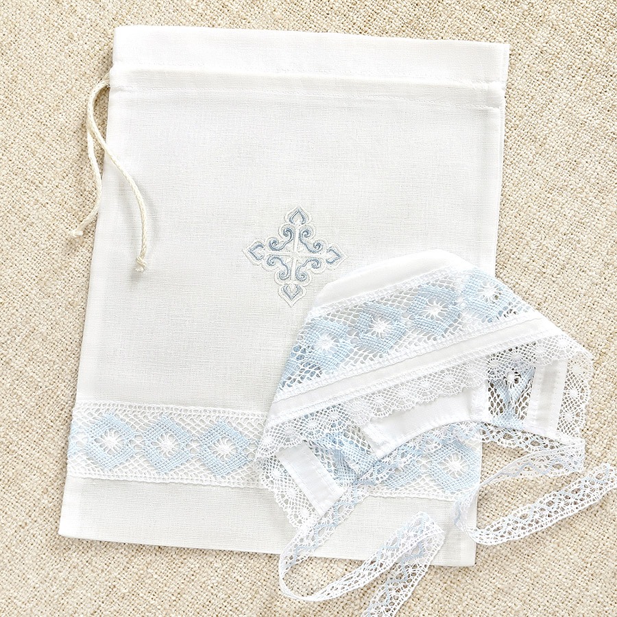 Крестильный комплект "Александр" для мальчика с пеленкой фото 8