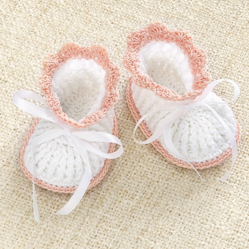 Пинетки для девочки с розовым краем - миниатюра фотографии товара в каталоге ЛиноБамбино