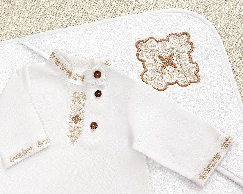 Крестильный набор для мальчика "Михаил" с полотенцем фото 6