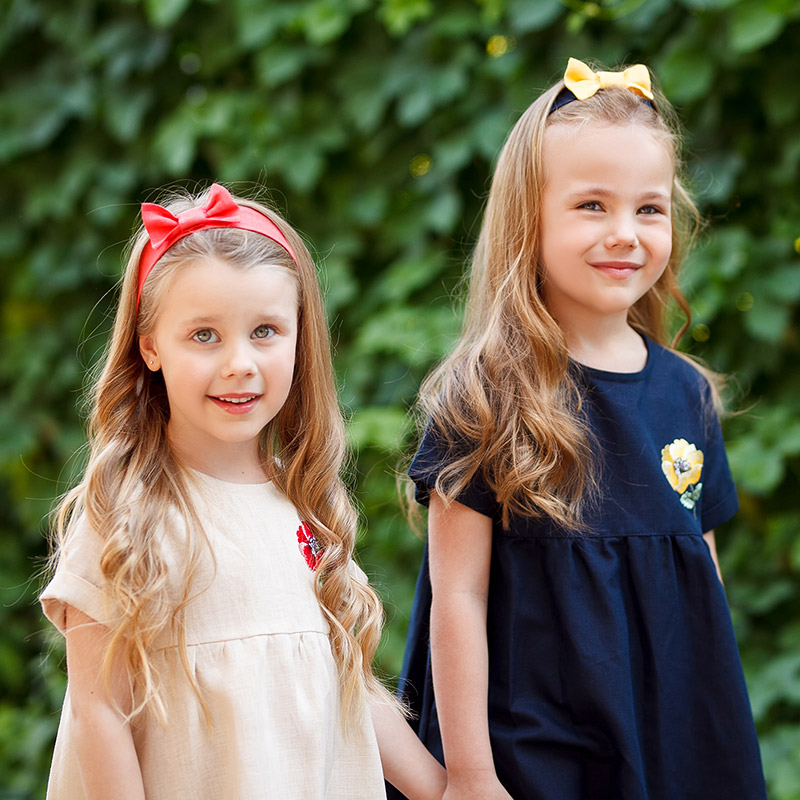 Платье Желтый мак темно-синее лён фото 7