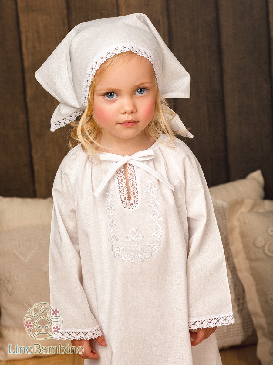 Крестильная сорочка "Людмила" для девочки фото 3