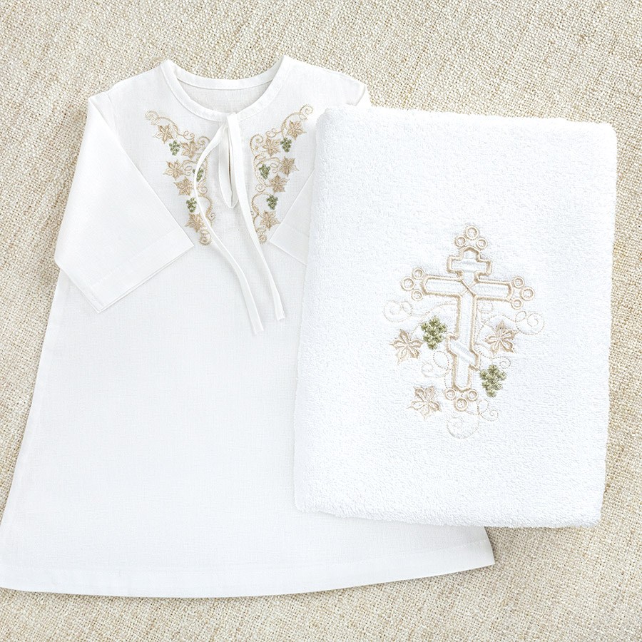 Крестильный набор для мальчика "Георгий" с полотенцем фото 1