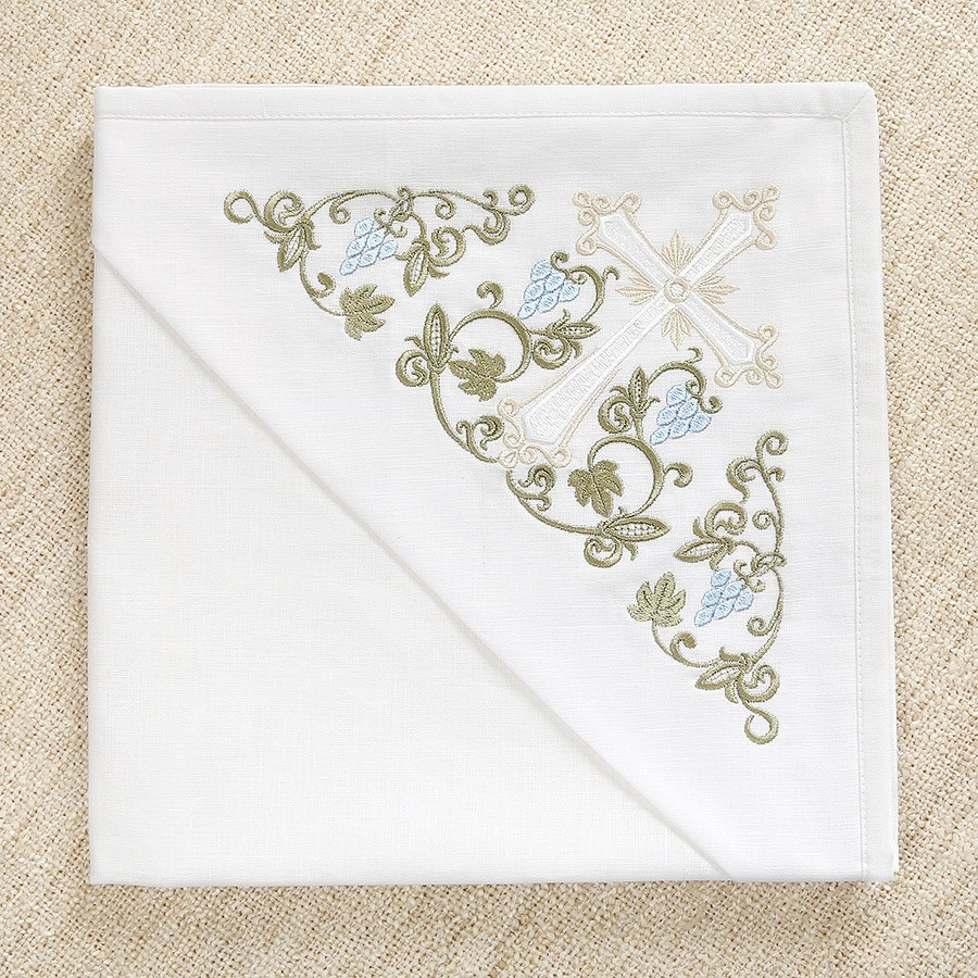 Крестильный комплект "Владимир" для мальчика с пеленкой фото 1