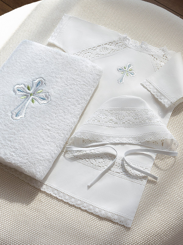 Крестильный набор для мальчика "Алексей" с полотенцем фото 14