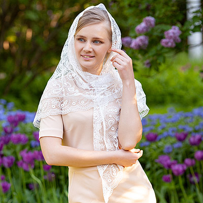 Фото товара "Большая кружевная косынка "Восточная сказка"" из магазина ЛиноБамбино