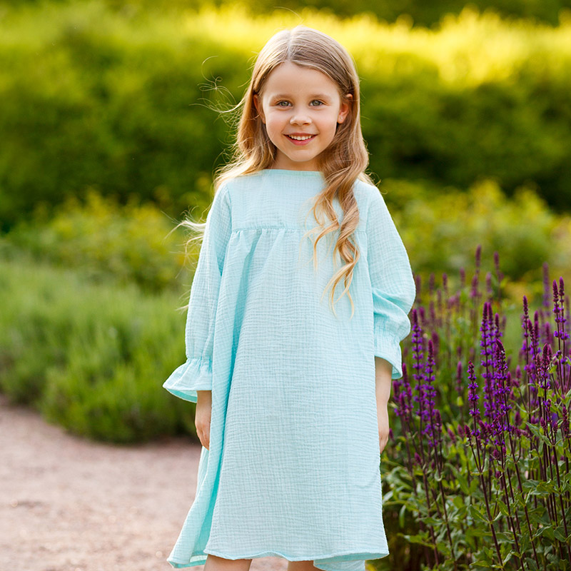 Платье Дымка мятно-бирюзовая муслин фото 5