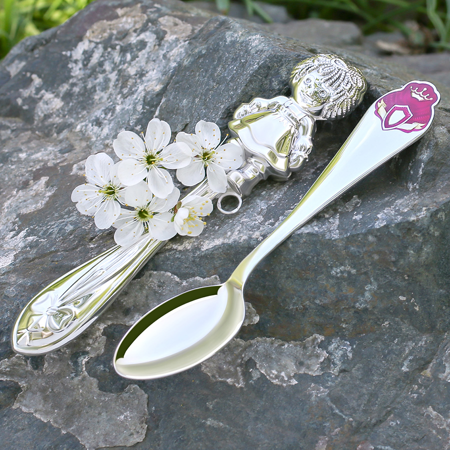 Серебряная ложка и погремушка "Принцесса" фото 4