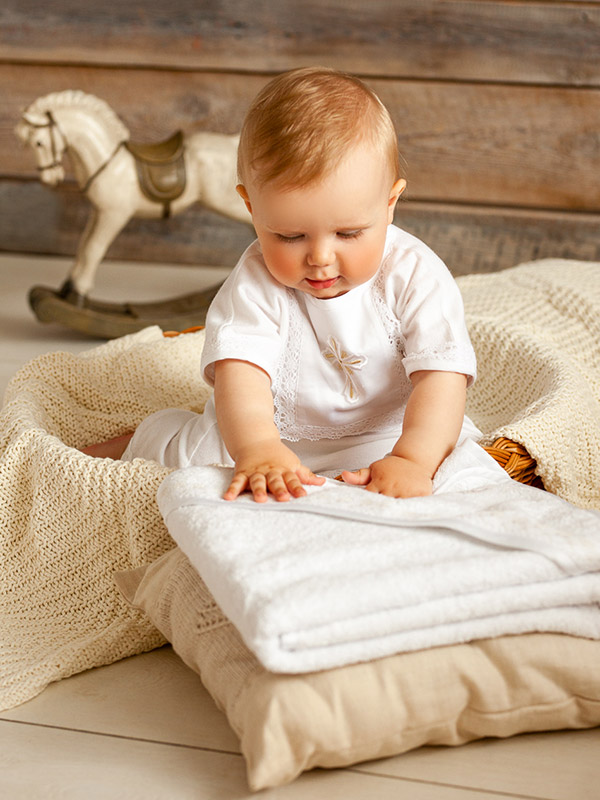 Крестильный набор для ребенка "Светик" с полотенцем фото 1