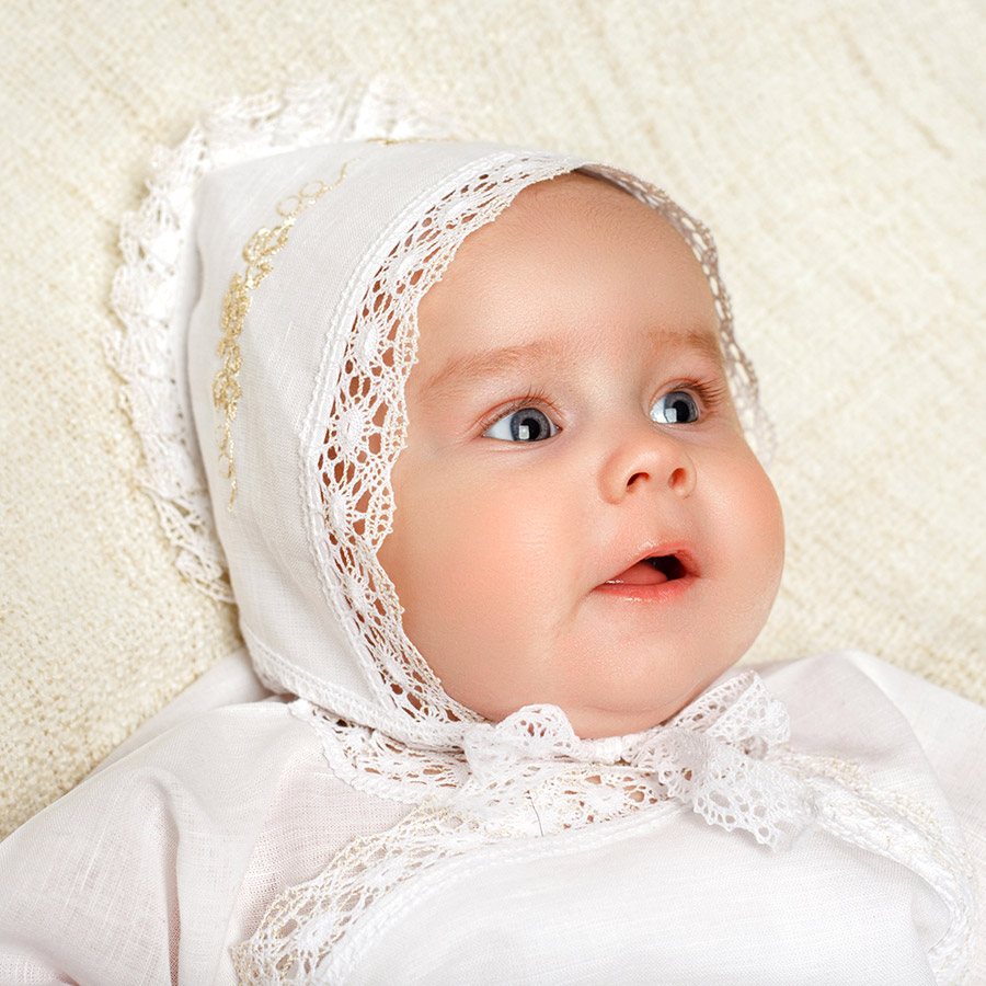 Детский крестильный набор "Золотая лоза" с полотенцем фото 9