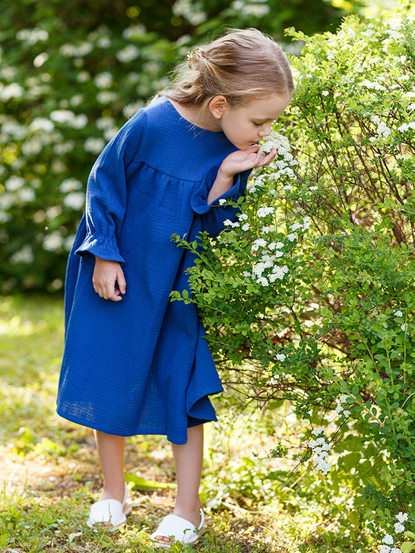 Платье Дымка темно-синяя муслин фото 3