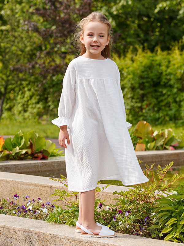 Платье Дымка молочное муслин фото 4