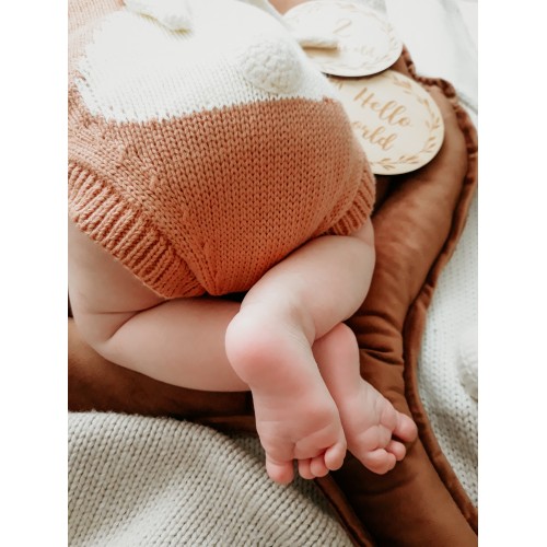 Боди и шапочка "Зайка" терракот фото 5