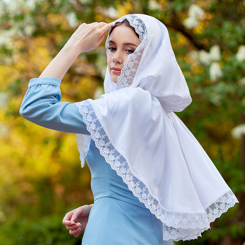 Фото товара "Церковный капор "Александра"" из магазина ЛиноБамбино