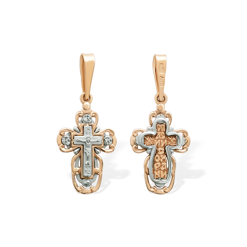 Золотой крестик 12154АКВ фото 1