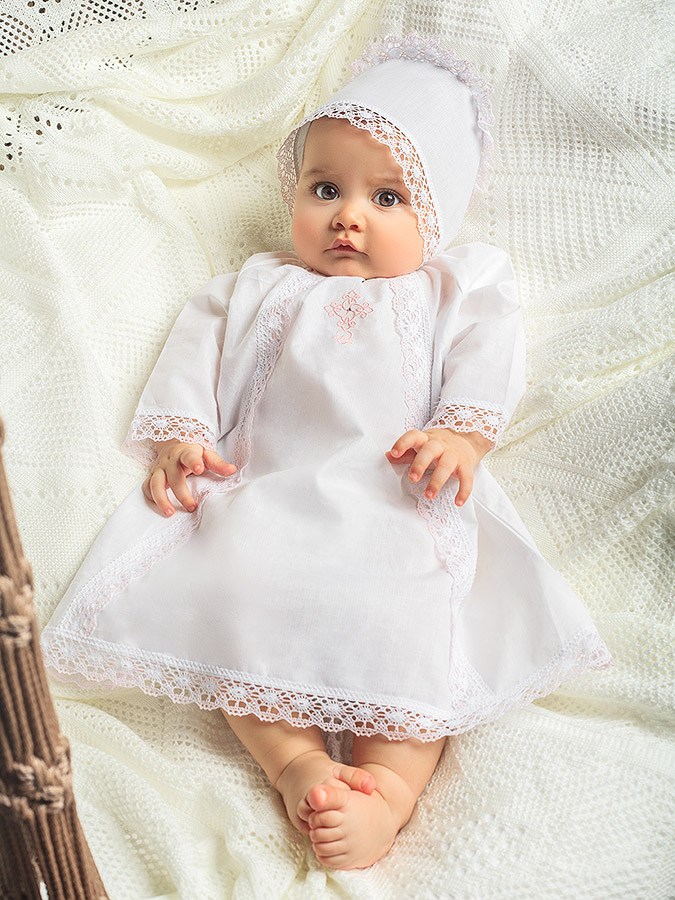 Крестильный набор для девочки "Вероника" с полотенцем фото 2