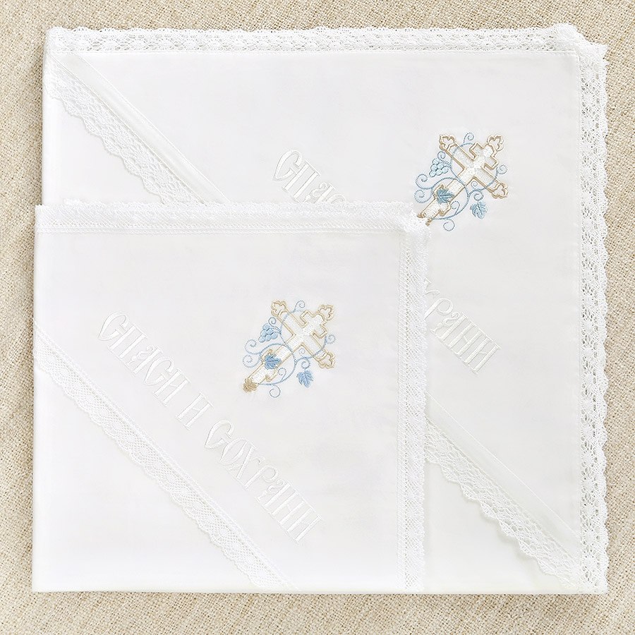 Крестильный комплект "Иван" для мальчика с пеленкой фото 7