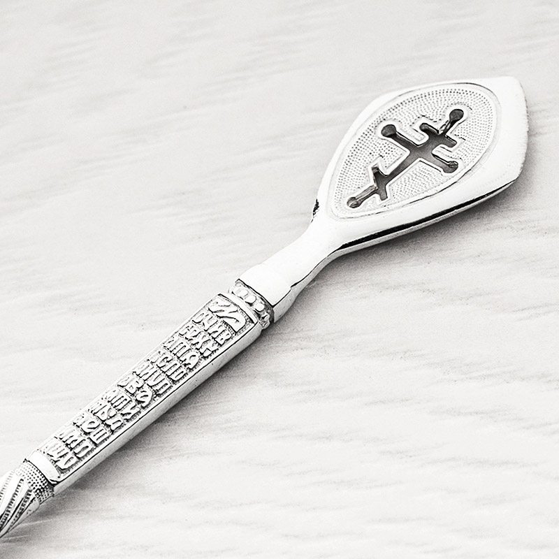 Серебряная ложка "Крест и молитва" фото 3