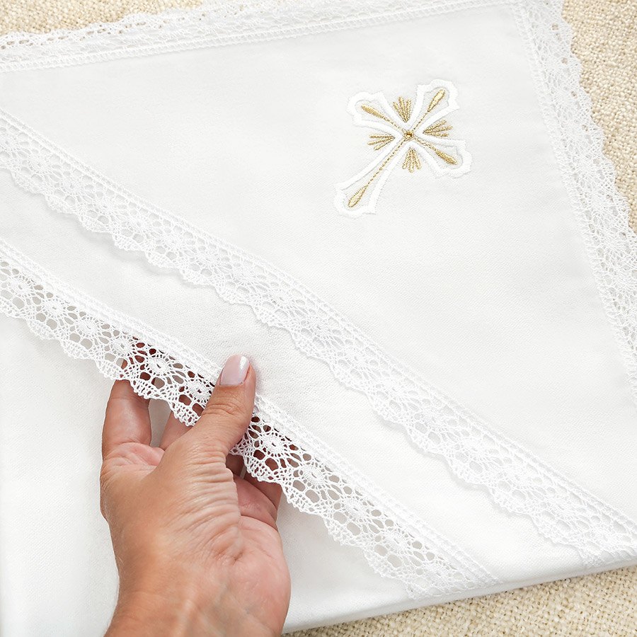 Крестильный комплект "Светик" для ребенка с пеленкой фото 5