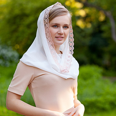 Шифоновый снуд для таинств "Любовь" - фото из магазина ЛиноБамбино