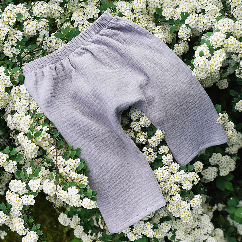 Костюмчик из муслина Дуэт молочно-серый для мальчика фото 4