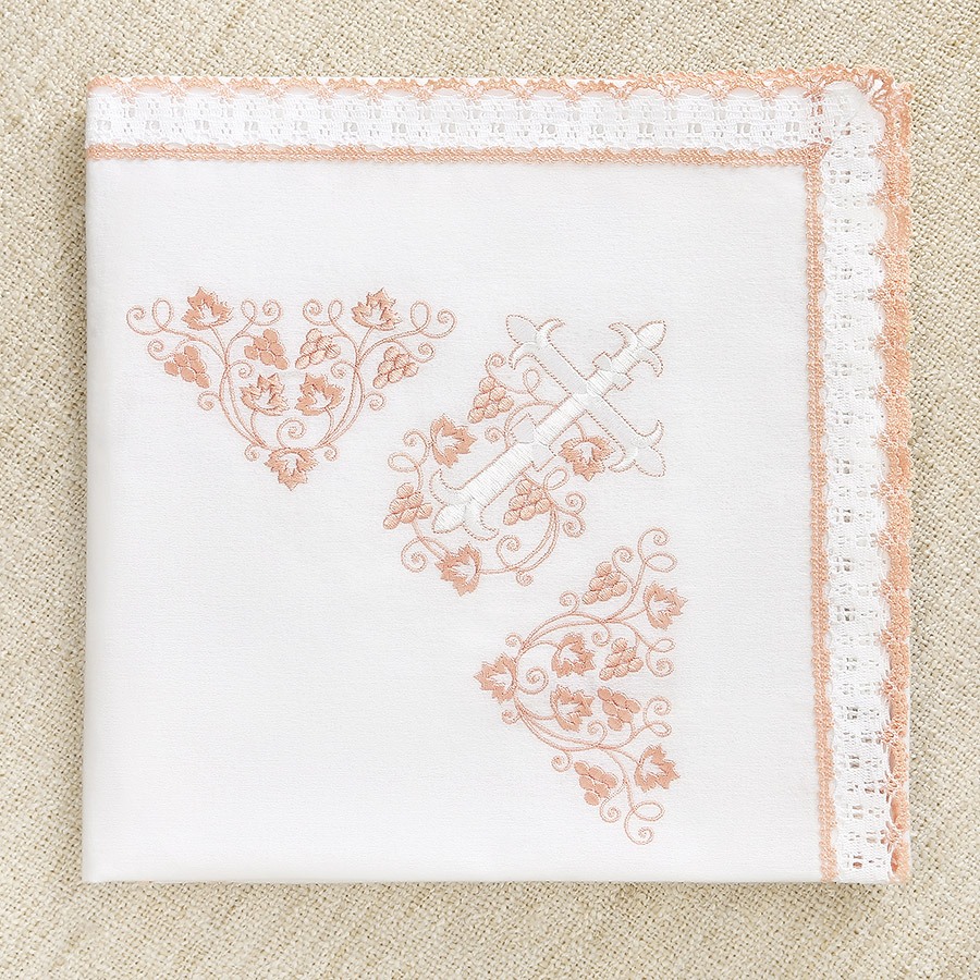 Крестильный комплект "Розовый лучик" с пеленкой фото 2