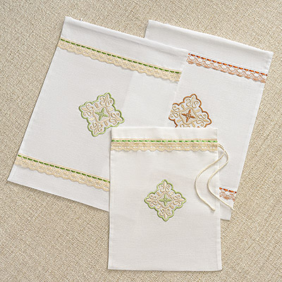 Мешочек для крестильных принадлежностей "Яблочный и медовый Спас" - миниатюра фотографии товара в каталоге ЛиноБамбино