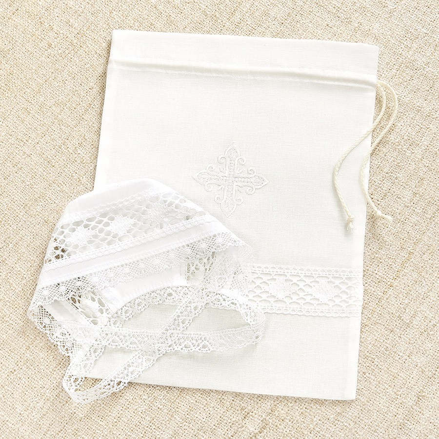 Крестильный комплект "Павел" для мальчика с пеленкой фото 6