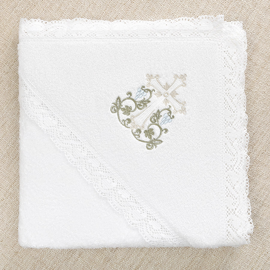 Махровое крестильное полотенце "Процветший крест" фото 5