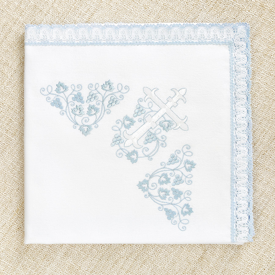 Крестильный комплект "Голубой лучик" с пеленкой фото 8