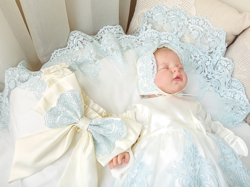 Комплект на выписку девочки "Самия" аквамарин фото 10