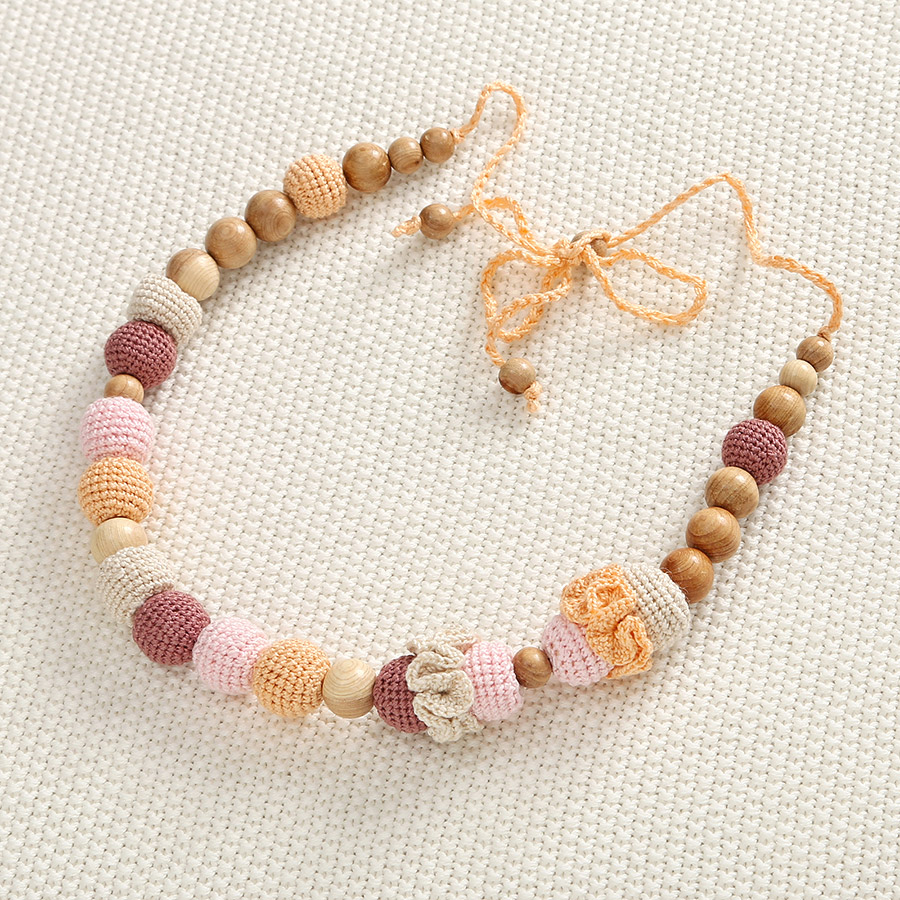 Слингобусы Карамель, деревянно-вязаная игрушка фото 3