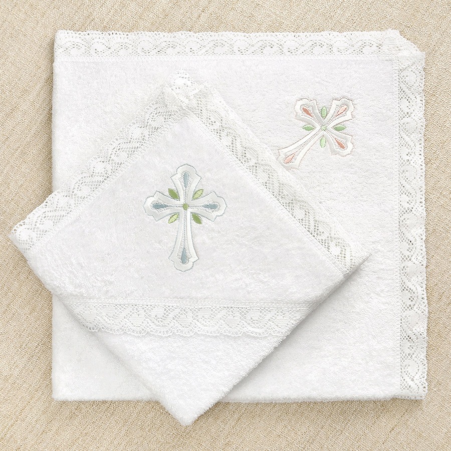 Крестильный набор для мальчика "Василёк" с полотенцем фото 3