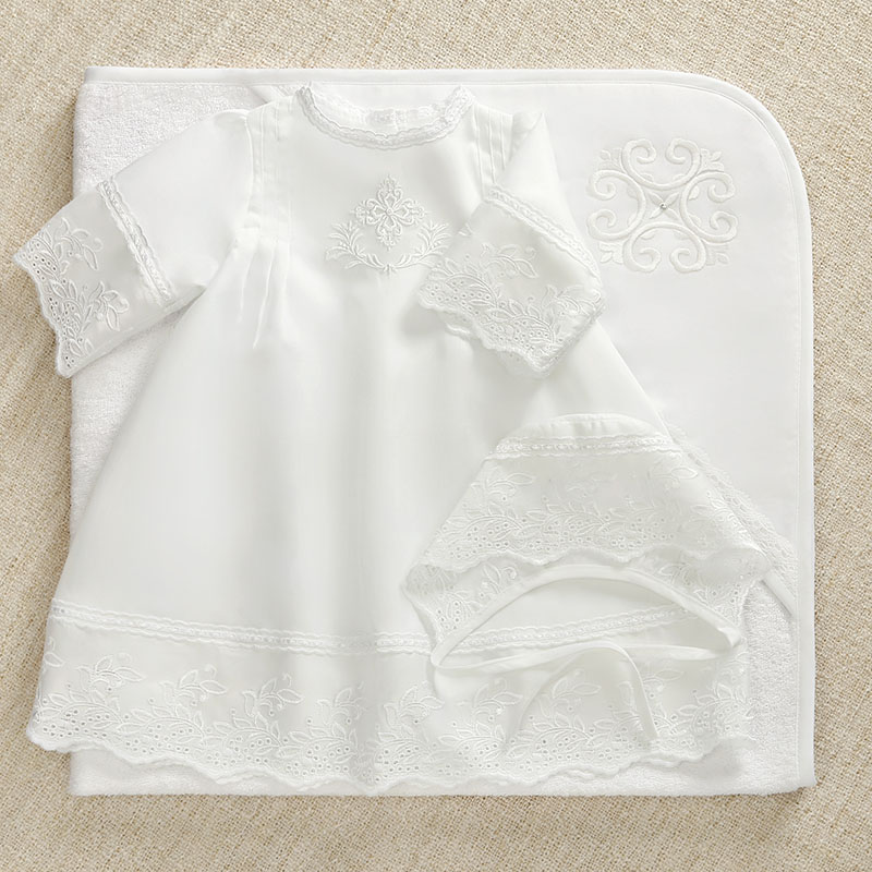 Крестильный набор для девочки "Елена" с полотенцем  фото 2