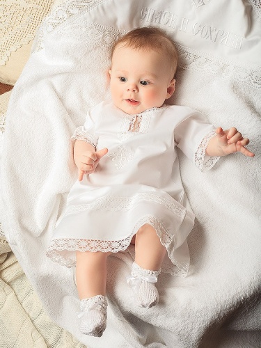 Крестильный набор для ребенка "Классика" с полотенцем - миниатюра фотографии товара в каталоге ЛиноБамбино