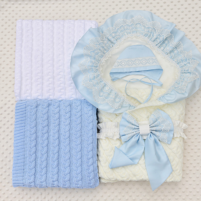 Комплект на выписку "Конфетти" голубой фото 3