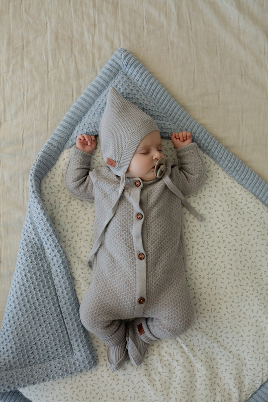 Вязаный текстурный комбинезон Серебро фото 2