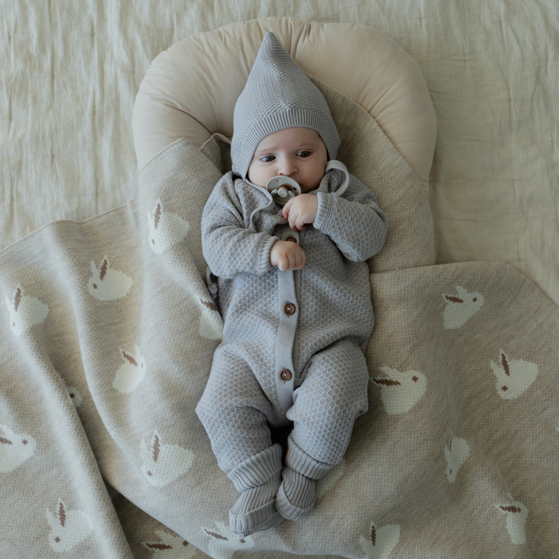 Вязаный текстурный комбинезон Серебро фото 1